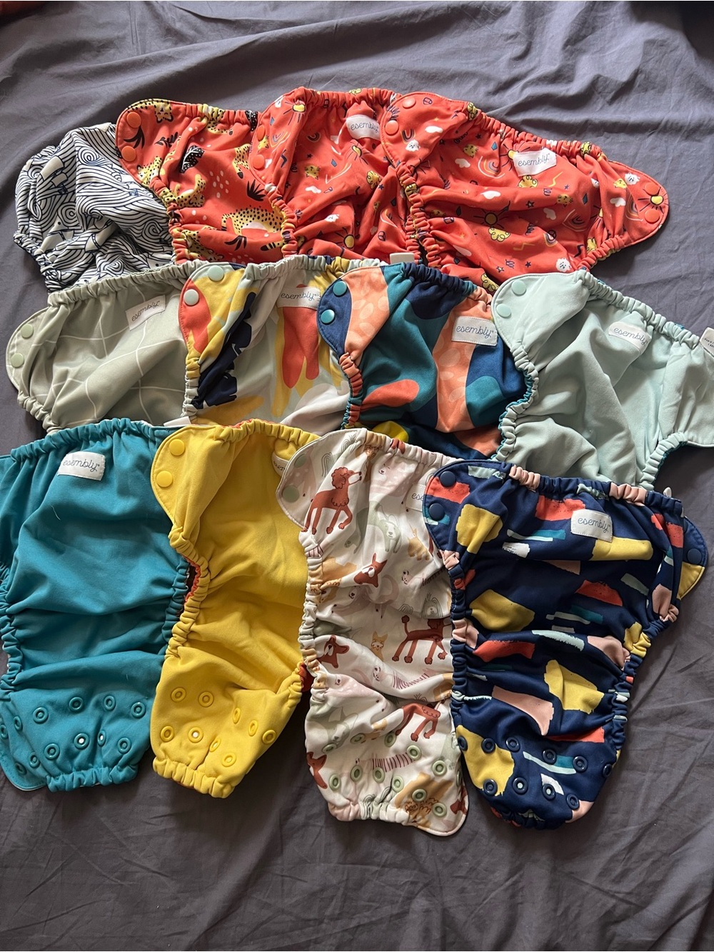 Esembly Assorted Colorful Cloth Diaper Covers Size 1